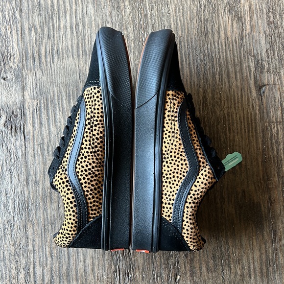 Vans Old Skool Comfycush. Mini Cheetah print. Black & camel tan. Women’s 6. NIB - Picture 4 of 16